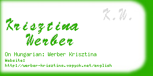 krisztina werber business card